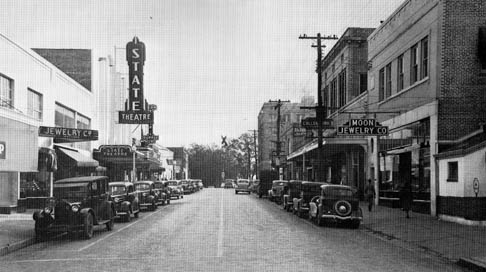 Downtown Tallahassee at College Avenue circa 1930's