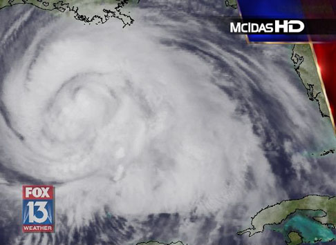 Satellite view of Hurricane Ike (9-12-08)