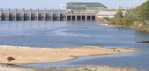 The Jim Woodruff Dam West of Chattahoochee, Florida