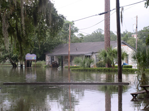 Lake Ella flooding due to Tropical Storm Fay
