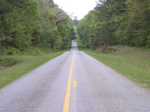 A county road in rural south Georgia