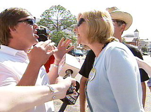 Cindy Sheehan Being Confronted With Truth And Logic In Alabama