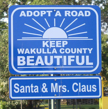 The Claus's Adopt A Road In Wakulla County, Florida