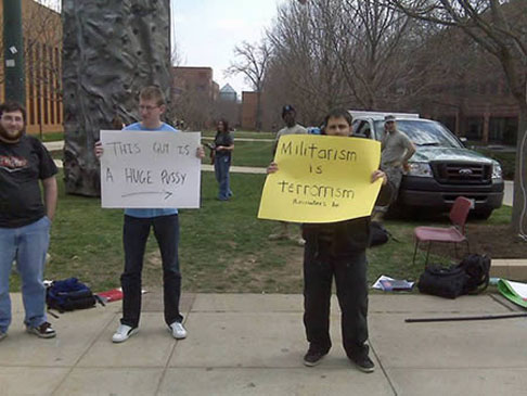 Counter Protester At George Mason University