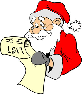 Santa Claus Checking His List - The ACLU Isn't On It